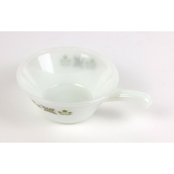 Vintage Anchor Hocking Fire King Meadow Green Handled Soup Chili Bowl - Picture 5 of 6